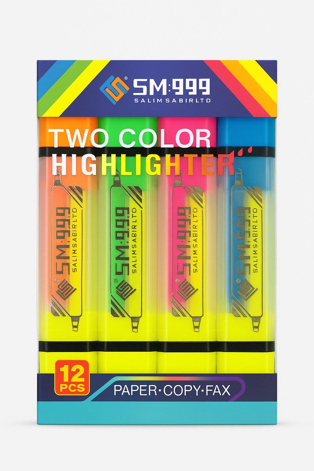 Two Color High lighter Pack of 12